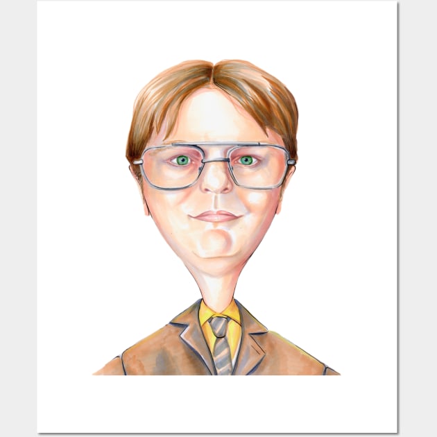 Dwight Schrute Portrait Wall Art by obillwon